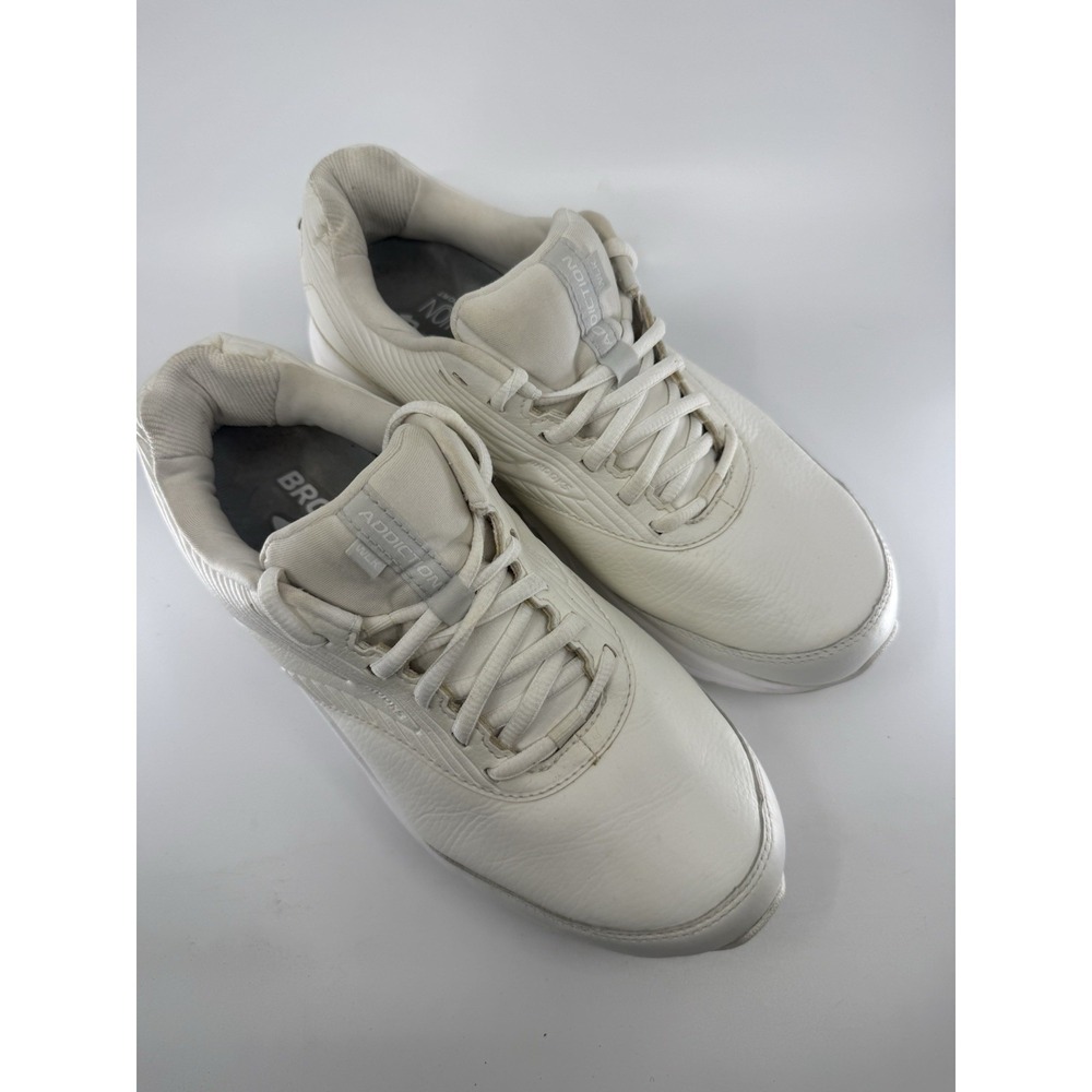 Brooks Addiction Walker 2 White Leather Walking/Work Shoes Women's 9.5 Wide